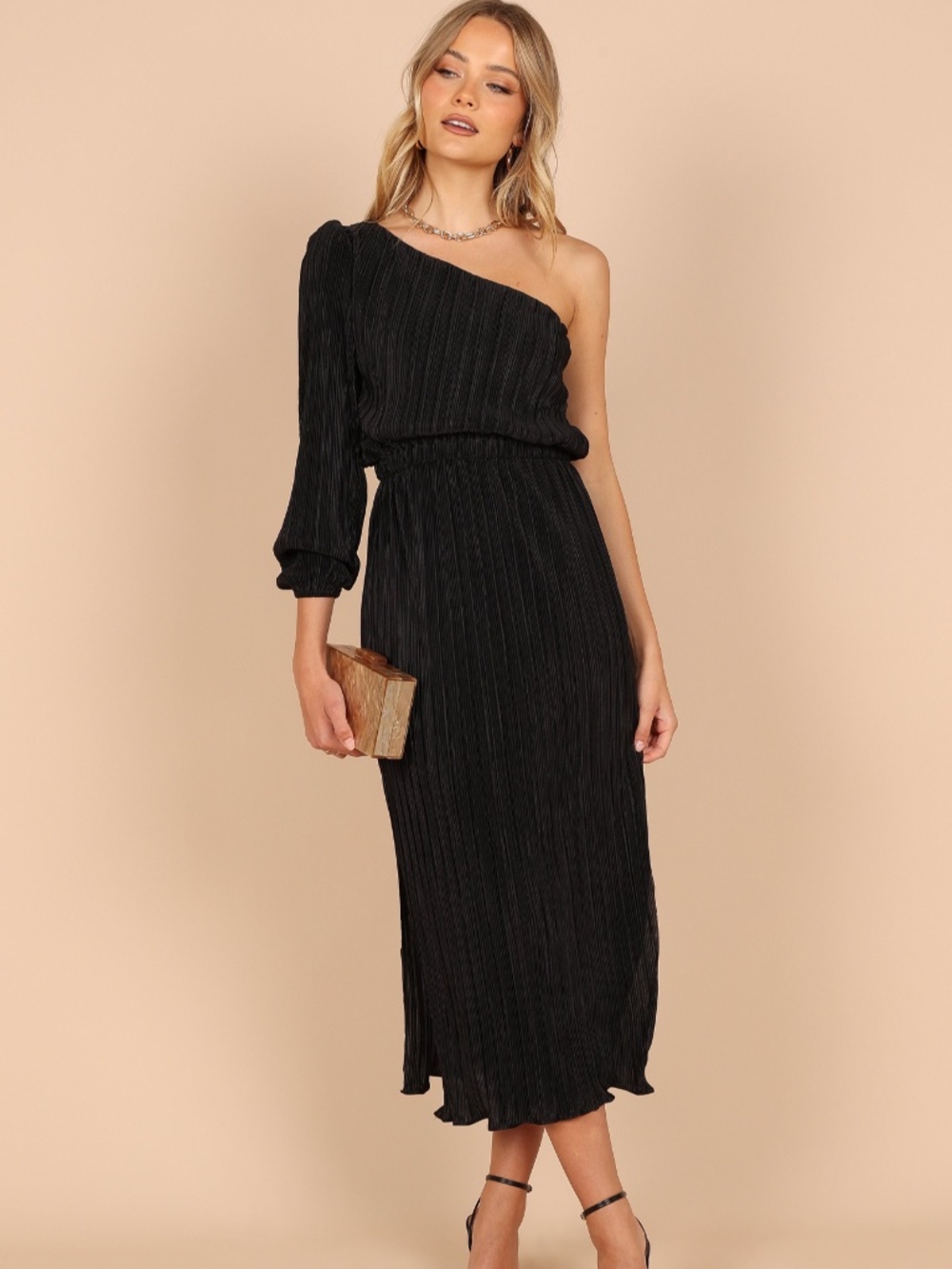 Petal and Pup Midi Pleated Dress
